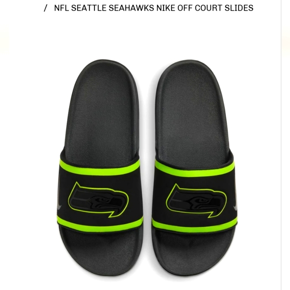 NWT Men's Seattle Seahawks Nike Off Court Slides - Picture 1 of 7